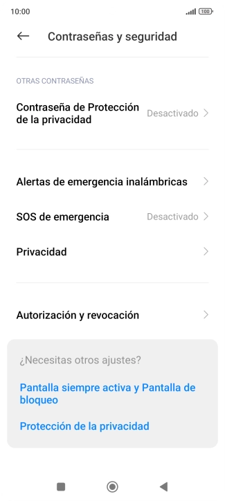 Pulsa Privacidad.
