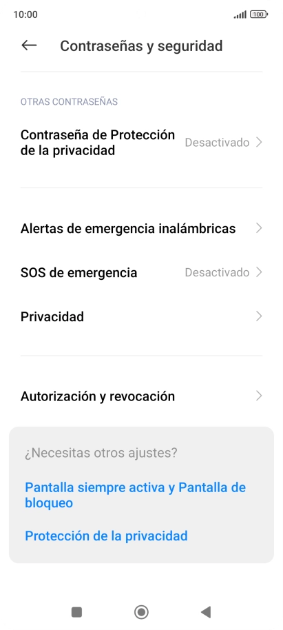 Pulsa Privacidad.