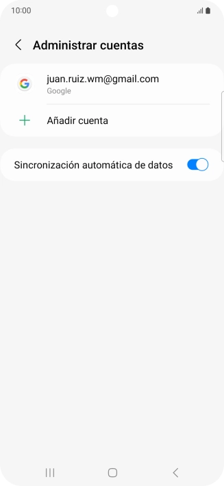 Pulsa Añadir cuenta.