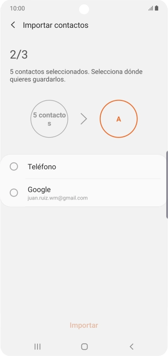 Pulsa Teléfono.