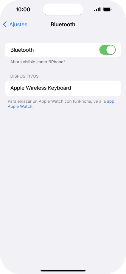 Pulsa el dispositivo Bluetooth deseado y sigue las indicaciones de la pantalla para vincular el dispositivo al teléfono.