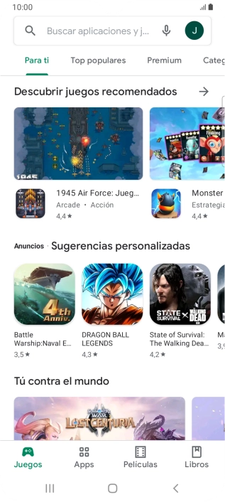 Pulsa el icono de perfil.