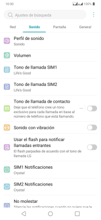 Pulsa Tono de llamada ‹SIM›.