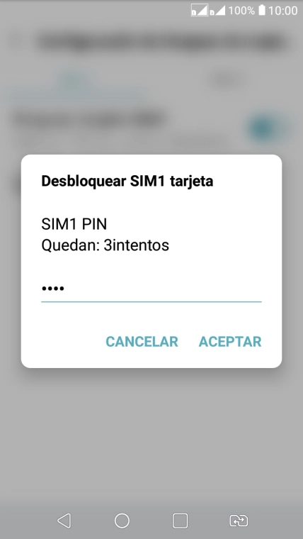 Introduce tu código PIN y pulsa ACEPTAR.