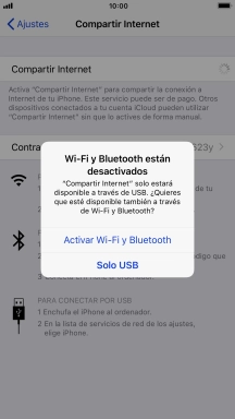 Si el wifi está desactivado, pulsa Activar Wi-Fi y Bluetooth.