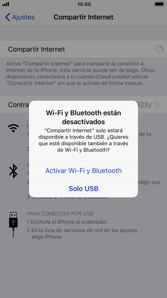 Si el wifi está desactivado, pulsa Activar Wi-Fi y Bluetooth.