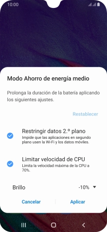 Pulsa los ajustes deseados.