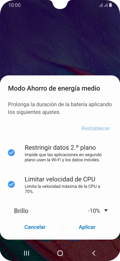 Pulsa los ajustes deseados.