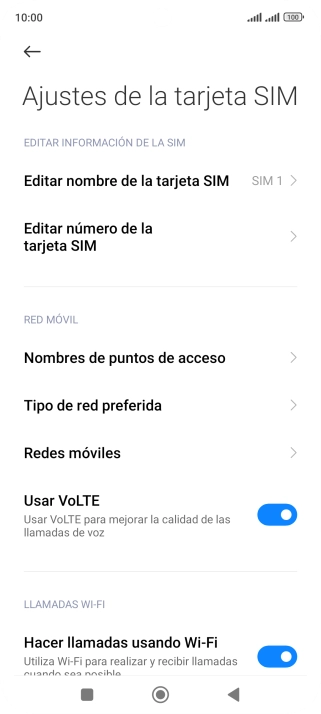 Pulsa Nombres de puntos de acceso.