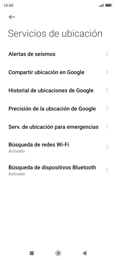 Pulsa Precisión de la ubicación de Google.