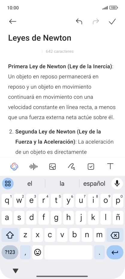 Pulsa el icono de AI.