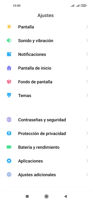 Pulsa Contraseñas y seguridad.
