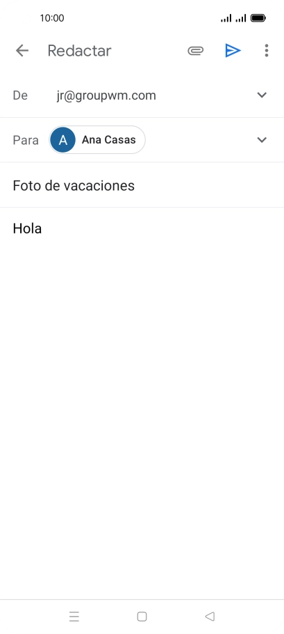 Pulsa el icono de anexos.