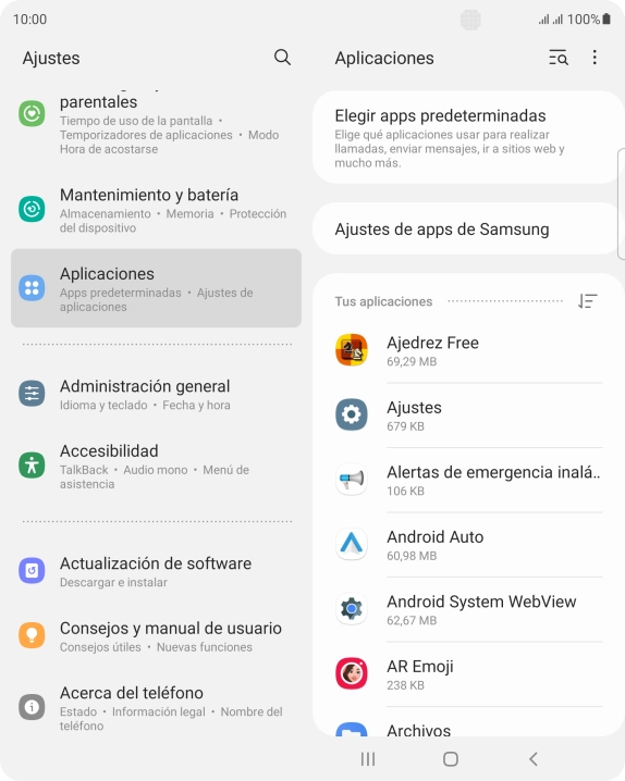 Pulsa la app deseada. Pulsa la app deseada.