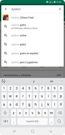 Introduce el nombre del tema o de la app y pulsa el icono de búsqueda.
