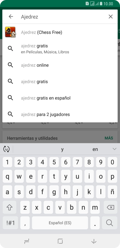Introduce el nombre del tema o de la app y pulsa el icono de búsqueda.