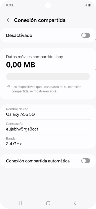 Pulsa Nombre de red.