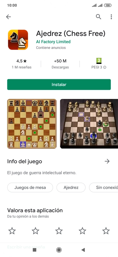 Pulsa Instalar y sigue las indicaciones de la pantalla para instalar la app.