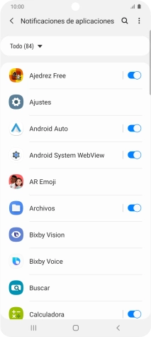 Pulsa el indicador junto a las apps deseadas para activar o desactivar la función.