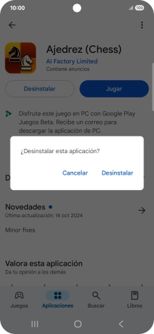 Pulsa Desinstalar.