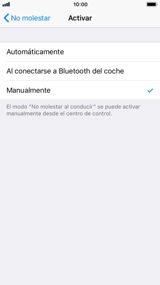Pulsa el ajuste deseado.