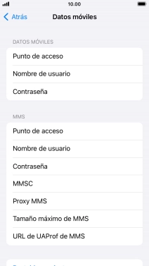 Pulsa Punto de acceso e introduce airtelwap.es.
