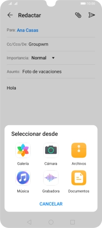 Pulsa Archivos y desplázate a la carpeta deseada.