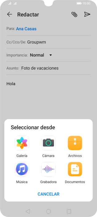 Pulsa Archivos y desplázate a la carpeta deseada.