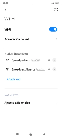 Pulsa la red deseada.