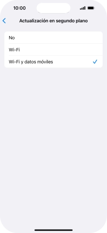 Para desactivar la actualización de apps en ejecución, pulsa No.
