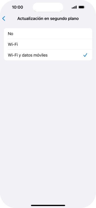 Para desactivar la actualización de apps en ejecución, pulsa No.