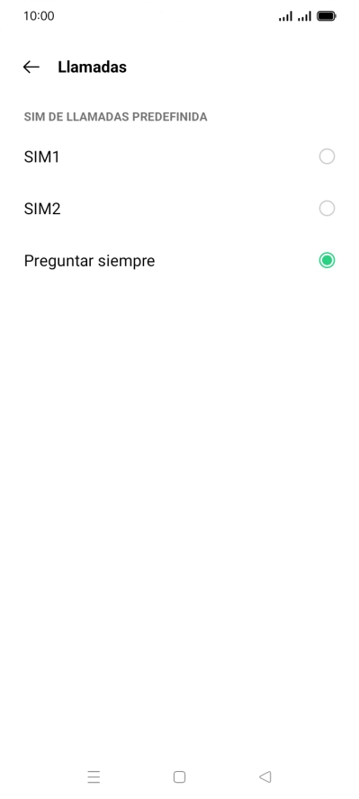 Pulsa el ajuste deseado.