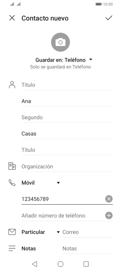 Pulsa el icono de aceptar.