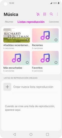 Pulsa una categoría y desplázate al archivo de música deseado.