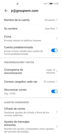 Pulsa Nombre de la cuenta.