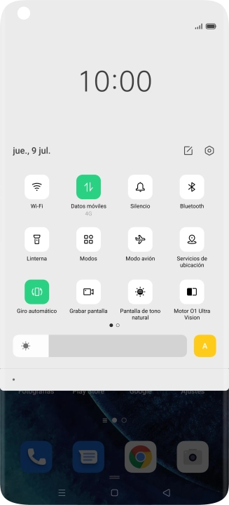 Pulsa el icono de ajustes.