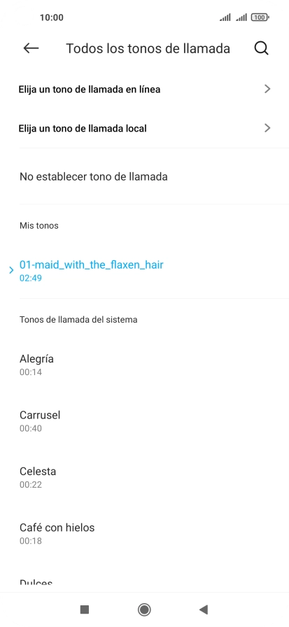 Pulsa la tecla de inicio para terminar y regresar a la pantalla de inicio.