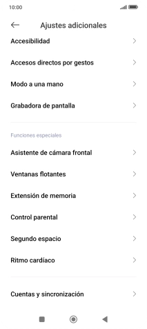 Pulsa Cuentas y sincronización.