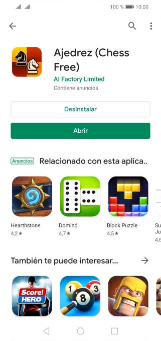 Pulsa la tecla de inicio para terminar y regresar a la pantalla de inicio.