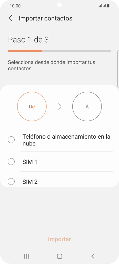 Pulsa la tarjeta SIM deseada.