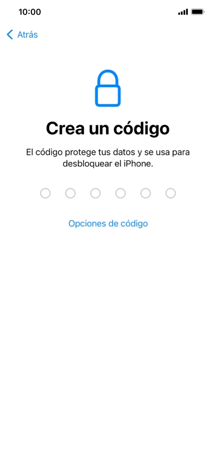 Pulsa Opciones de código.