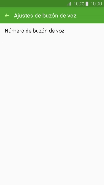 Pulsa Número de buzón de voz.