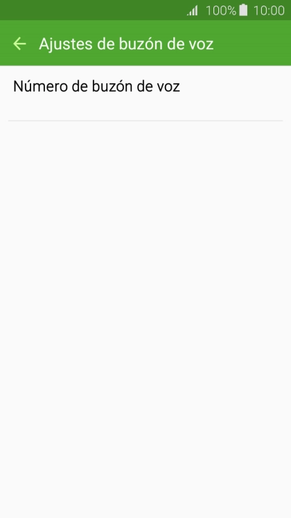 Pulsa Número de buzón de voz.