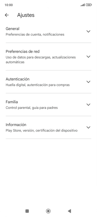 Pulsa Preferencias de red.