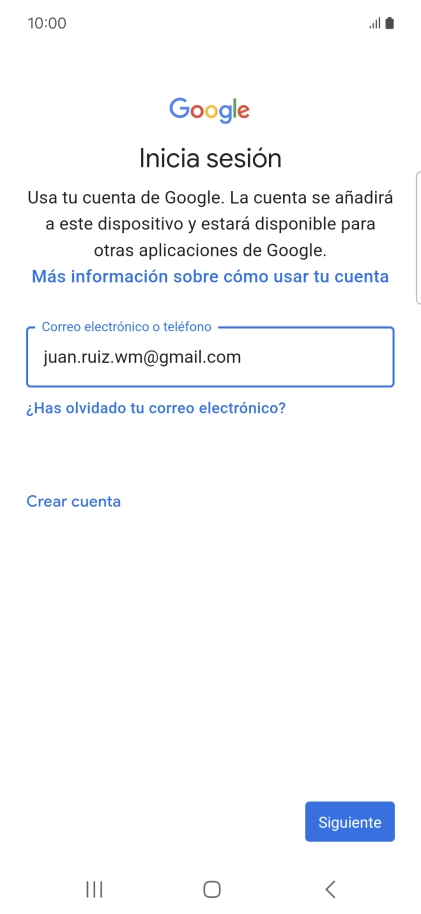 Pulsa Siguiente.