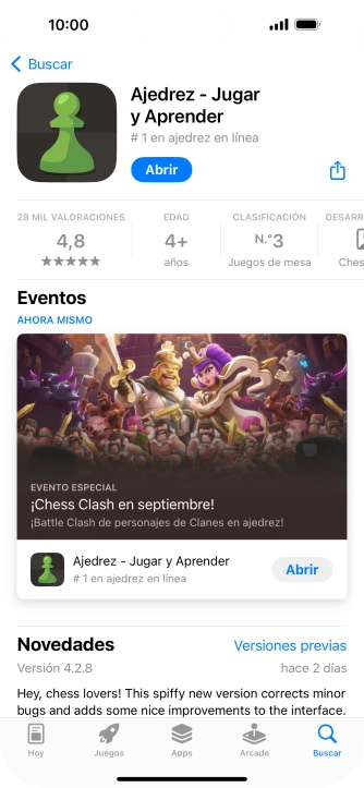 Desliza el dedo hacia arriba desde la parte inferior de la pantalla para terminar y volver a la pantalla de inicio.