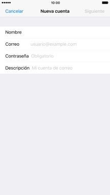 Pulsa Correo e introduce tu dirección de correo electrónico.