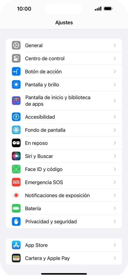 Pulsa Face ID y código.