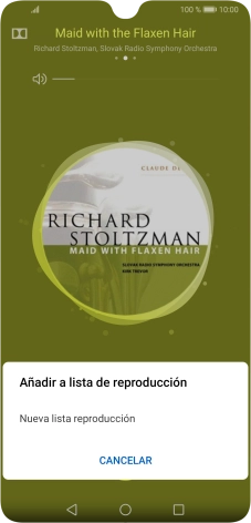 Pulsa Nueva lista reproducción.
