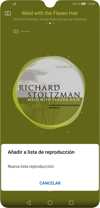 Pulsa Nueva lista reproducción.